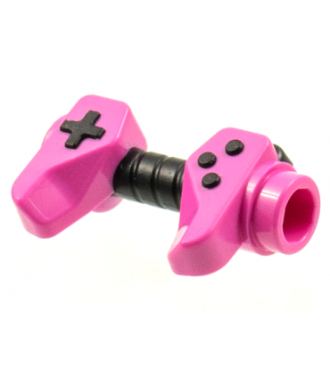 Dark Pink Minifigure, Utensil Game Controller, Holes on Sides for Bar with Black Buttons and Center Handle Pattern