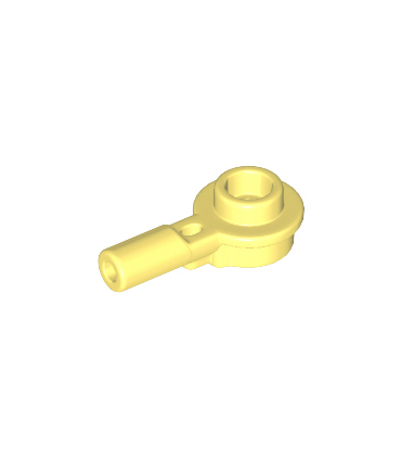 Bright Light Yellow Bar 1L with 1 x 1 Round Plate with Hollow Stud
