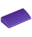 Dark Purple Slope, Curved 2 x 4 x 2/3 with Bottom Tubes