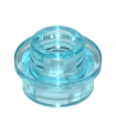 Trans-Light Blue Plate, Round 1 x 1 with Open Stud