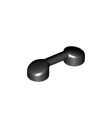 Black Bar 1 x 3 with 2 Stud Receptacles (Radio Handle, Phone Handset)