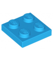 Dark Azure Plate 2 x 2