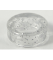 Glitter Trans-Clear Tile, Round 1 x 1