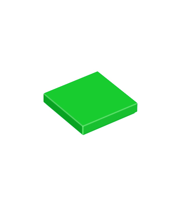 Bright Green Tile 2 x 2