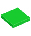 Bright Green Tile 2 x 2 with Groove