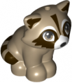 Dark Tan Raccoon, Friends with Dark Brown Markings, White Muzzle, and Black Nose Pattern