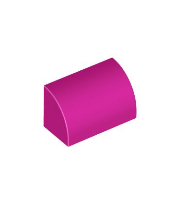 Magenta Slope, Curved 1 x 2 x 1