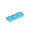 Medium Azure Plate 1 x 3