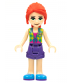 Friends Mia, Lime Plaid Shirt, Dark Purple Shorts