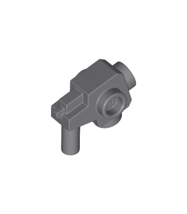 Dark Bluish Gray Minifigure, Weapon Gun, Blaster with Studs on Sides, Bottom, and Front