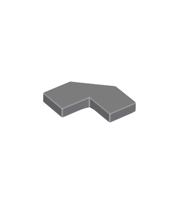 Dark Bluish Gray Tile, Modified Facet 2 x 2 Corner with Cut Corner