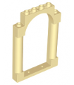 Tan Door, Frame 1 x 6 x 7 Rounded Pillars with Top Arch and Notches