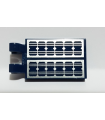 Dark Blue Tile, Modified 2 x 3 with 2 Clips with Solar Panels Pattern