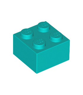 Dark Turquoise Brick 2 x 2