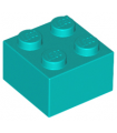 Dark Turquoise Brick 2 x 2