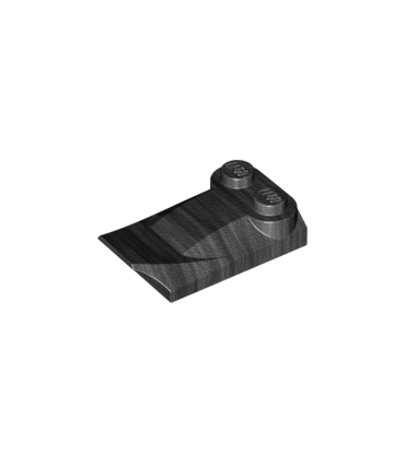 Pearl Dark Gray Slope, Curved 3 x 2 x 2/3 with Two Studs, Wing End