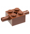 Reddish Brown Brick, Modified 2 x 2 with Pins and Axle Hole