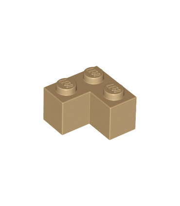 Dark Tan Brick 2 x 2 Corner