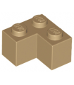 Dark Tan Brick 2 x 2 Corner