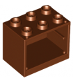 Reddish Brown Container, Cupboard 2 x 3 x 2