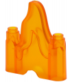 Trans-Orange Wave Rounded 1 x 4 with 2 Studs on Ends (Flame, Rock)