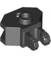 Black Hinge 1 x 2 Locking with 2 Fingers, 7 Teeth and Tow Ball Socket