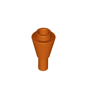 Dark Orange Cone 1 x 1 Inverted with Bar