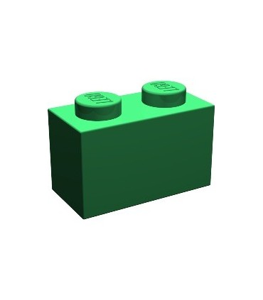 Green Brick 1 x 2