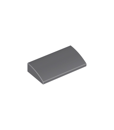 Dark Bluish Gray Slope, Curved 2 x 4 x 2/3 with Bottom Tubes