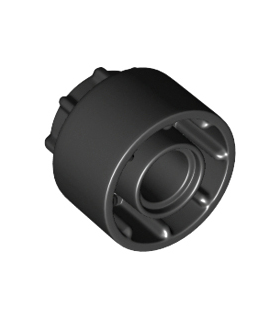 Black Technic Driving Ring Extension with 8 Teeth Inside and Outside
