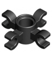 Black Technic, Pin Connector Round with 4 Clips (Horizontal Grip)