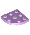 Lavender Plate, Round Corner 3 x 3