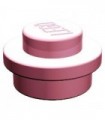 Bright Pink Plate, Round 1 x 1 Straight Side