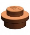 Reddish Brown Plate, Round 1 x 1 Straight Side