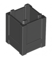 Black Container, Box 2 x 2 x 2 - Top Opening
