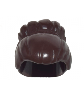 Dark Brown Minifigure, Hair Female with Large High Bun