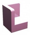 Bright Pink Panel 1 x 1 x 1 Corner