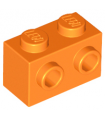 Orange Brick, Modified 1 x 2 with Studs on Side