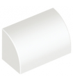 White Slope, Curved 1 x 2 x 1