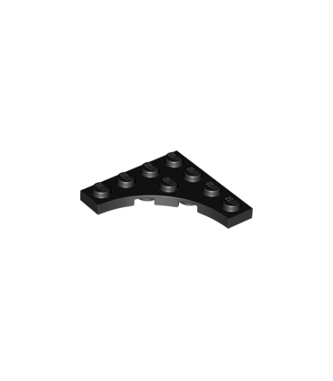 Black Plate, Modified 4 x 4 with 3 x 3 Curved Cutout
