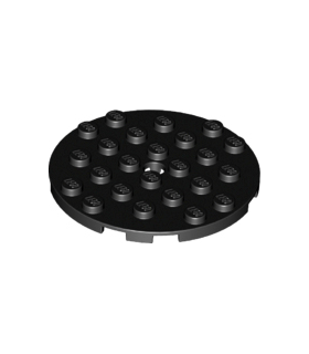 Black Plate, Round 6 x 6 with Hole