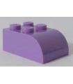 Medium Lavender Slope, Curved 3 x 2 x 1 with Four Studs
