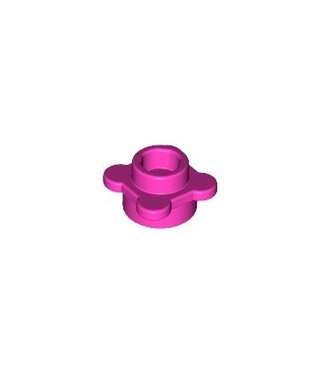 Dark Pink Plate, Round 1 x 1 with Flower Edge