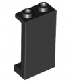 Black Panel 1 x 2 x 3 with Side Supports - Hollow Studs