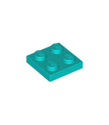 Dark Turquoise Plate 2 x 2