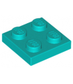 Dark Turquoise Plate 2 x 2
