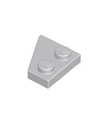 Light Bluish Gray Wedge, Plate 2 x 2 Right