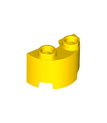 Yellow Cylinder Half 1 x 2 x 1