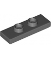 Dark Bluish Gray Plate, Modified 1 x 3 with 2 Studs (Double Jumper)