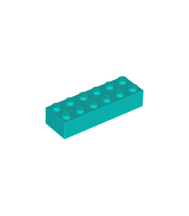 Dark Turquoise Brick 2 x 6
